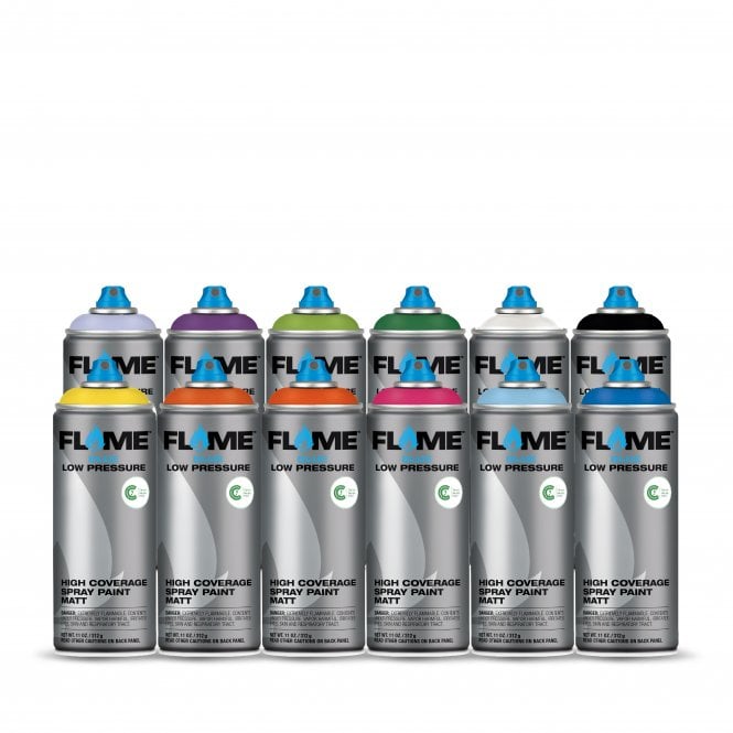 Flame Blue Spray Paint - 12 Can Pack