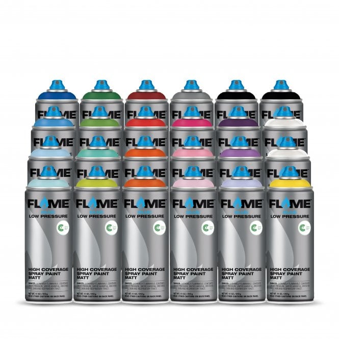 Flame Blue Spray Paint - 24 Pack