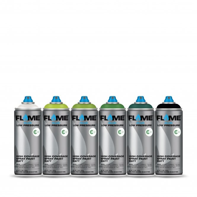 Flame Blue Spray Paint - Green Bundle