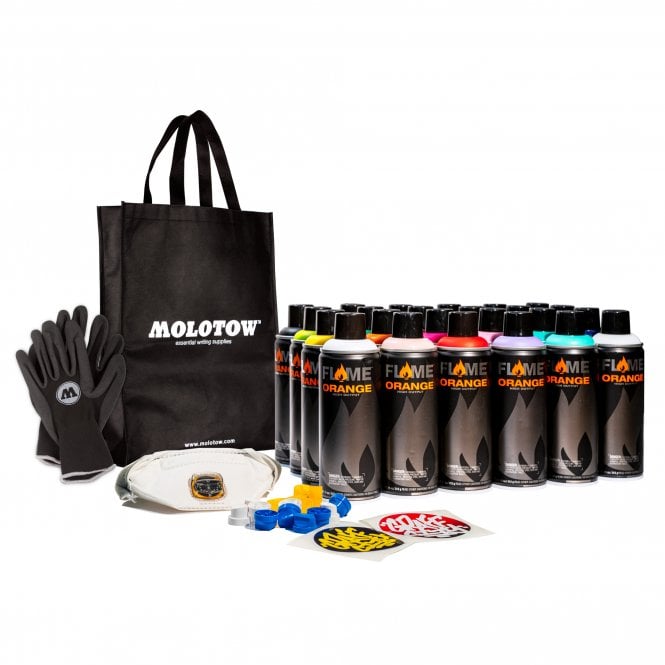 Flame Graffiti Spray Paint Starter Set - Large