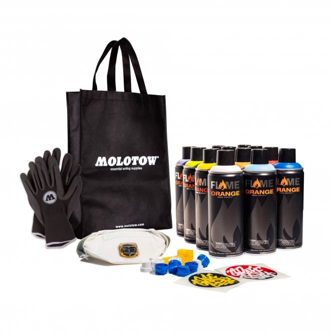 Flame Graffiti Spray Paint Starter Set - Medium