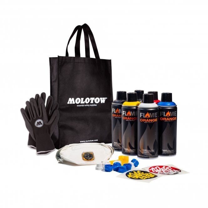 Flame Graffiti Spray Paint Starter Set - Small