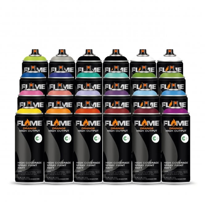 Flame Orange Spray Paint - 24 Pack