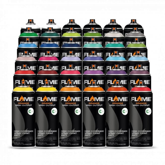 Flame Orange Spray Paint - 36 Pack