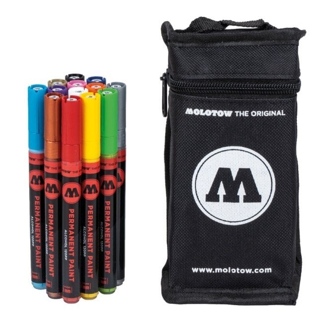 Molotow 120PP Marker 2mm - Complete Set & Bag