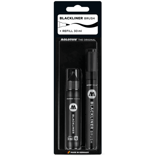 Molotow Blackliner Brush Marker & Refill