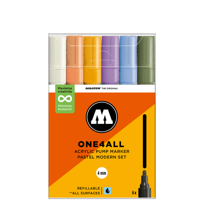 Molotow One4All 227HS Pastel Modern - Set 4mm Round (6)