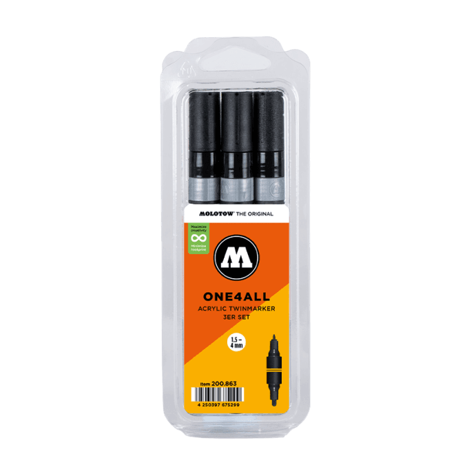 Molotow One4All Acrylic Twin Marker 3er Set