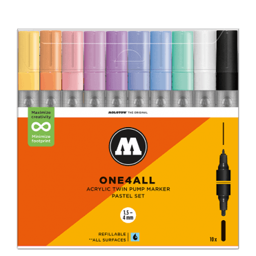 One4All Acrylic Twin Pump Marker Pastel (10)