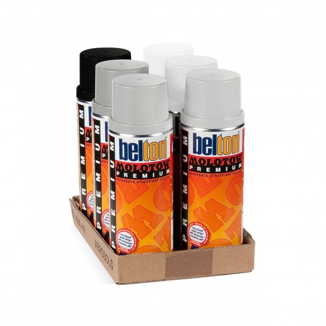 Molotow Premium Grey Bundle (6 Can Pack)
