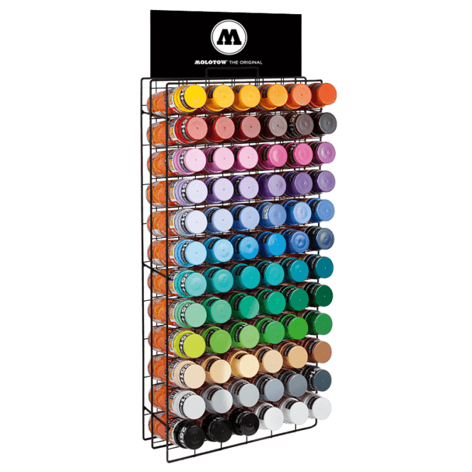 Molotow Spray Paint Rack Filled (72 Cans)